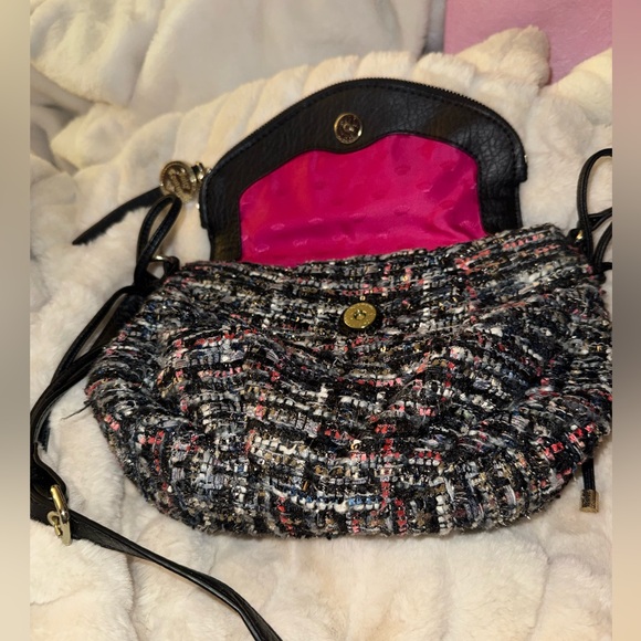 Vintage Juicy Couture Trousdale Tweed Black and Multicolor Crossbody Bag - Picture 10 of 16